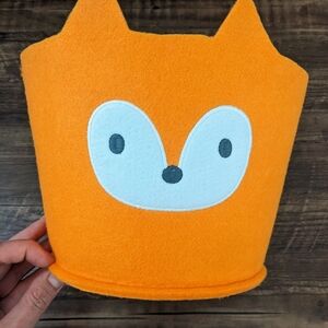 Cloud Island Orange Fox Felt Storage Bin